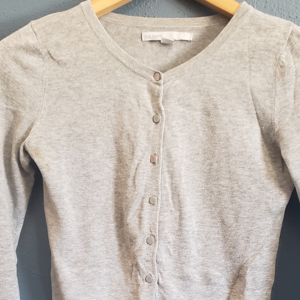 OLD NAVY womens grey button up cardigan sz XS